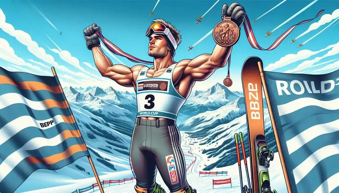 Lucas Pinheiro bronze Copa do Mundo esqui